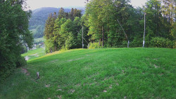 Prostřední část sjezdovky a snowpark
