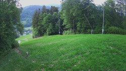 Prostřední část sjezdovky a snowpark