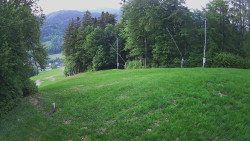 Prostřední část sjezdovky a snowpark