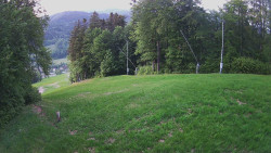 Prostřední část sjezdovky a snowpark