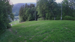 Prostřední část sjezdovky a snowpark