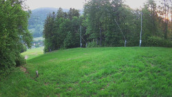 Prostřední část sjezdovky a snowpark