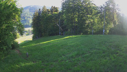 Prostřední část sjezdovky a snowpark