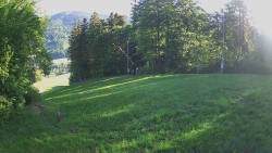 Prostřední část sjezdovky a snowpark
