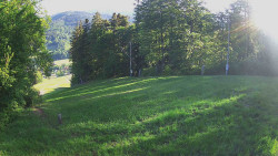 Prostřední část sjezdovky a snowpark
