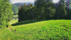 Prostřední část sjezdovky a snowpark