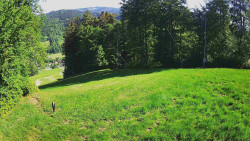 Prostřední část sjezdovky a snowpark
