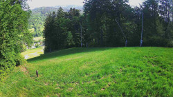 Prostřední část sjezdovky a snowpark