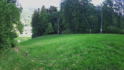 Prostřední část sjezdovky a snowpark