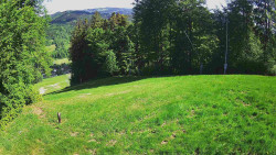Prostřední část sjezdovky a snowpark