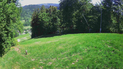 Prostřední část sjezdovky a snowpark