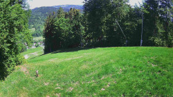 Prostřední část sjezdovky a snowpark