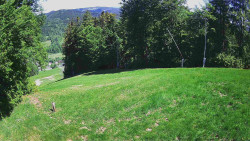 Prostřední část sjezdovky a snowpark