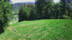 Prostřední část sjezdovky a snowpark