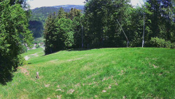 Prostřední část sjezdovky a snowpark