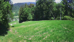 Prostřední část sjezdovky a snowpark