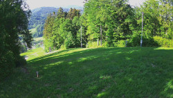 Prostřední část sjezdovky a snowpark