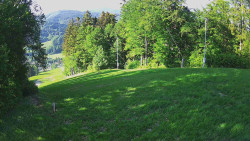 Prostřední část sjezdovky a snowpark
