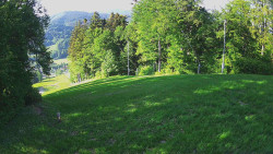 Prostřední část sjezdovky a snowpark