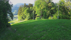 Prostřední část sjezdovky a snowpark