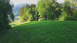 Prostřední část sjezdovky a snowpark