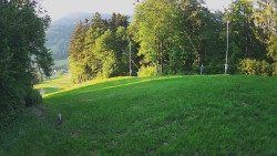 Prostřední část sjezdovky a snowpark