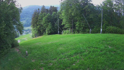 Prostřední část sjezdovky a snowpark