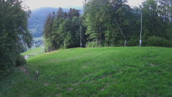 Prostřední část sjezdovky a snowpark