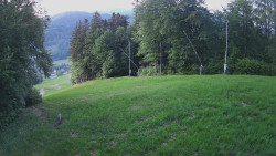 Prostřední část sjezdovky a snowpark