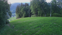Prostřední část sjezdovky a snowpark