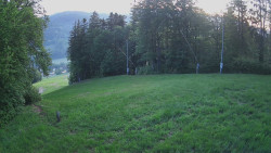 Prostřední část sjezdovky a snowpark