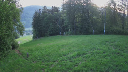 Prostřední část sjezdovky a snowpark