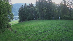 Prostřední část sjezdovky a snowpark