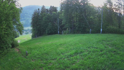 Prostřední část sjezdovky a snowpark