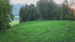 Prostřední část sjezdovky a snowpark