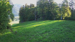 Prostřední část sjezdovky a snowpark