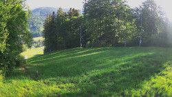 Prostřední část sjezdovky a snowpark