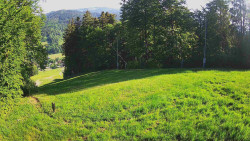 Prostřední část sjezdovky a snowpark