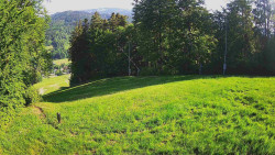 Prostřední část sjezdovky a snowpark