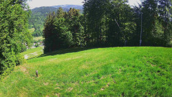 Prostřední část sjezdovky a snowpark