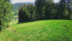 Prostřední část sjezdovky a snowpark