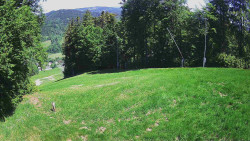 Prostřední část sjezdovky a snowpark