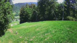Prostřední část sjezdovky a snowpark