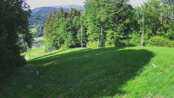 Prostřední část sjezdovky a snowpark