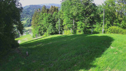 Prostřední část sjezdovky a snowpark