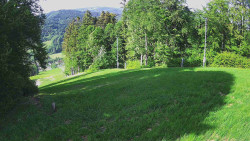 Prostřední část sjezdovky a snowpark