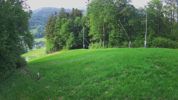 Prostřední část sjezdovky a snowpark