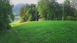 Prostřední část sjezdovky a snowpark