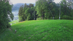 Prostřední část sjezdovky a snowpark
