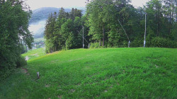 Prostřední část sjezdovky a snowpark